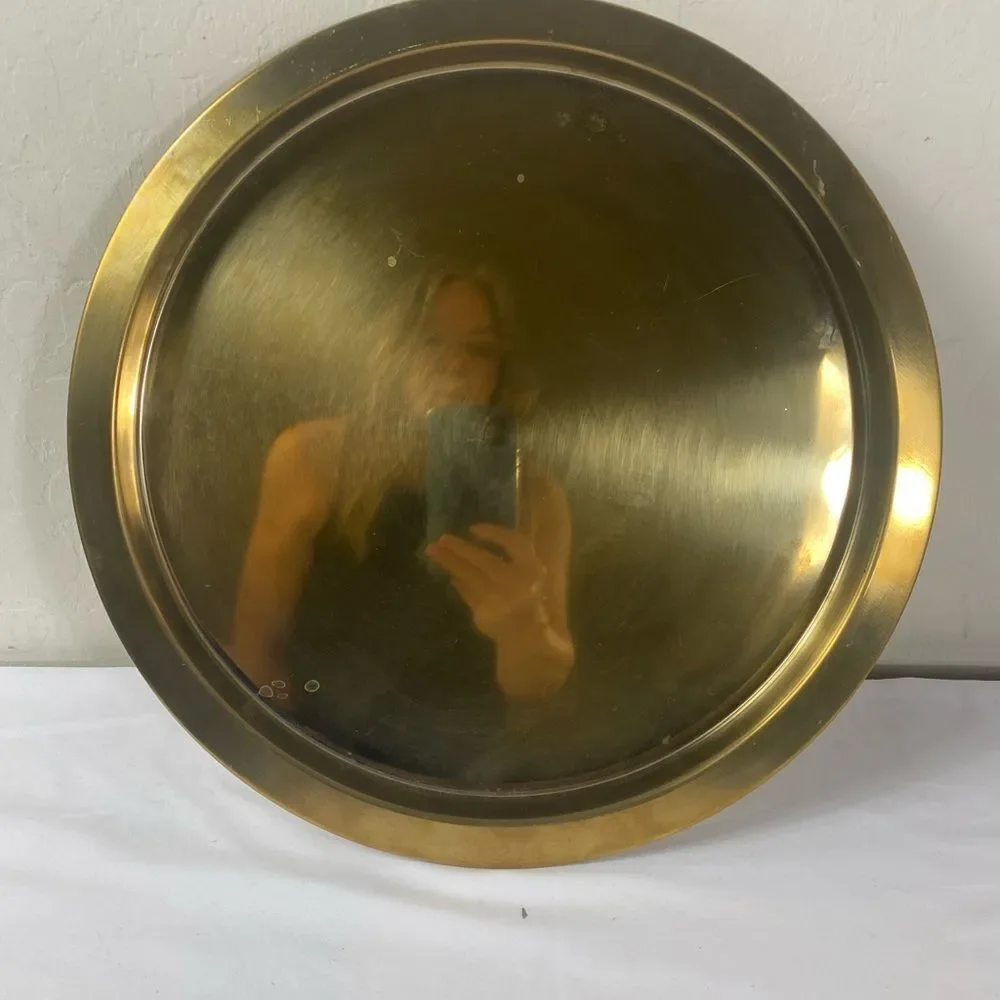 Elegant Gold Ikea round serving tray